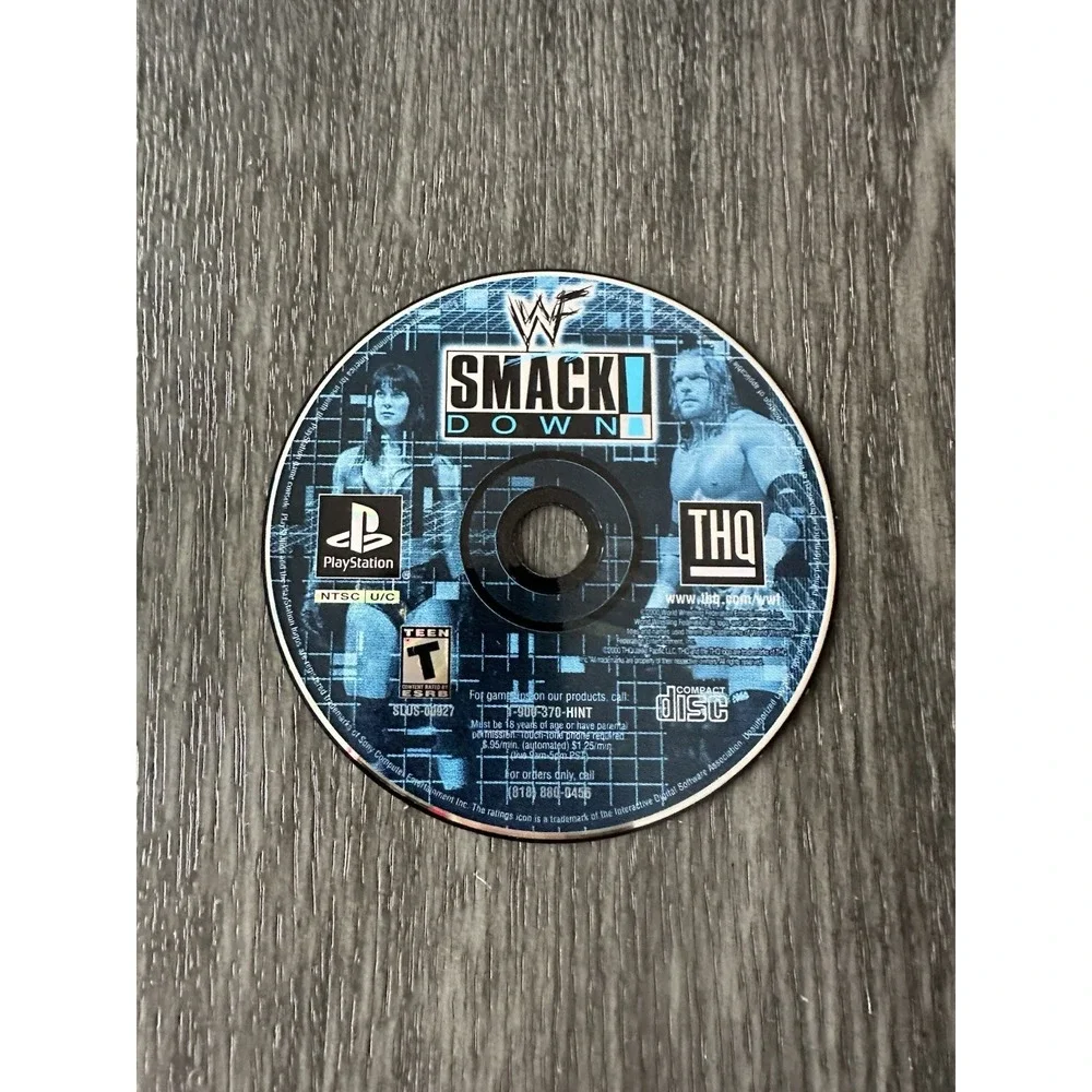 WWF Smack Down (PlayStation 1‎ PS1) Black Label Manual Untested